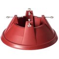 Gardenised Plastic Christmas Tree Stand With Screw Fastener, Red QI004154.RD